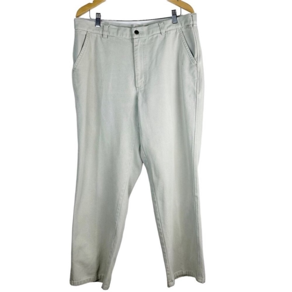 Orvis Light Khaki Suede Trim Pocket Canvas Pants Size 38